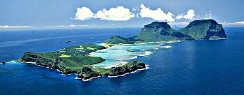 The blue lagoon of Lord Howe Island